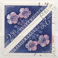 O 1958 Virag (III.) 2,50Ft Par 4 Cm-el Eltolodott Rozsaszin Szinnyomattal / Mi 1540 Pair With Shifted Rose Colour Prints - Andere & Zonder Classificatie