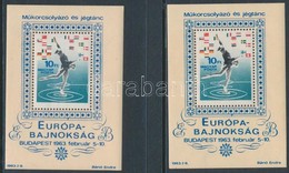 ** 1963 2 Db Jegtanc EB Blokk ,,nyilhegy' Tevnyomattal - Altri & Non Classificati