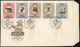 1960 Romai Olimpia (III.) Sor 2 Db Boritekon Alkalmi Belyegzessel - Andere & Zonder Classificatie