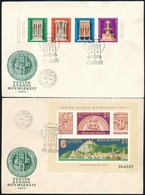 1975 Belyegnap Vagott Negyescsik Es Vagott Blokk 2 FDC-n (42.000+) / Mi 3060-3063 + Block 115, Imperforate Stripe Of 4 A - Andere & Zonder Classificatie