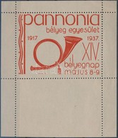 ** 1937/2ba Pannonia Belyegegyesuelet XIV. Belyegnap Emlekiv (10.000) - Otros & Sin Clasificación