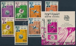 ** 1966 100 Eves Az ITU Sor + Blokk Mi 84-90 + 1 - Other & Unclassified