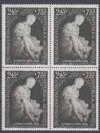 ** 1951 Michelangelo: Pieta Mi 590 Negyestoemb / Block Of 4 - Other & Unclassified