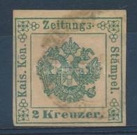 O 1853 Hirlapilletek Belyeg 2kr, Sargas Papir, Lemezhiba - Sonstige & Ohne Zuordnung