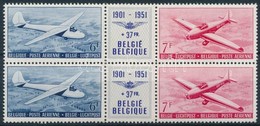 ** 1951 Belga Kiralyi Aero-Klub Mi 902-903 2 Sor Oesszefueggesben - Autres & Non Classés