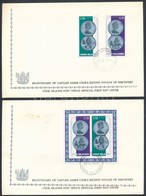 1974 James Cook Sor Mi 422-423 + Blokk Mi 37 2 FDC-n - Altri & Non Classificati