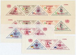 ** 1958 Olimpia Blokk Sor Feluelnyomassal Mi 13-16 A - Altri & Non Classificati