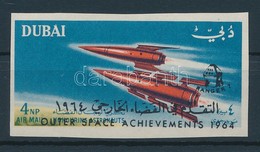 ** 1964 Mi 74 Vagott RANGER 7 Feluelnyomassal / Imperforate With Overprint RANGER 7 - Autres & Non Classés