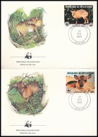 1985 WW; Zebra-bobitasantilop Sor Mi 881-884 4 Db FDC-n - Other & Unclassified