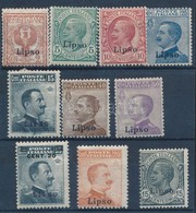 * 1912 Forgalmi 10 Ertek Leros Feluelnyomassal Mi 3-12 VI - Altri & Non Classificati