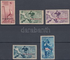 * 1934 Labdarugo VB. 5 Ertek Mi 137-141 (bebarnult Gumi / Brownish Gum) - Otros & Sin Clasificación