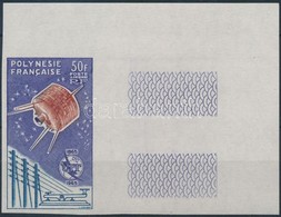 ** 1965 100 Eves A Nemzetkoezi Tavkoezlesi Unio Mi 44 Ivsarki Jobb Oldali Ueres Mez?s Vagott Belyeg / Corner Imperforate - Autres & Non Classés