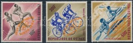 ** 1964 Nyari Olimpia: Tokio Sor Narancssarga Feluelnyomassal Mi 239-241 B - Altri & Non Classificati