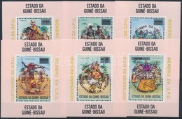 ** 1976 100 Eves Az UPU Blokksor Piros Feluelnyomassal Mi 12-17 BA - Altri & Non Classificati