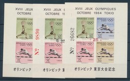 ** 1964 Nyari Olimpiai Jatekok, Tokio Blokk Mi 29, 30aI, 3030b - Autres & Non Classés