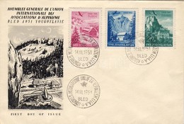 1951 Nemzetkoezi Alpinista Szoevetseg Sor FDC Mi 655-657 - Otros & Sin Clasificación