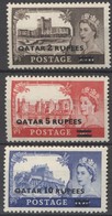 * 1955 Forgalmi Belyeg Sor  Feluelnyomassal / Definitive Stamp With Overprint Mi 13II-15II - Sonstige & Ohne Zuordnung