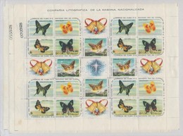 ** 1961 Karacsony, Csigak, Madarak, Lepkek 4 Sort Tartalmazo Teljes Ivekben (ivszelen Falc) - Otros & Sin Clasificación