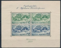 (*) 1938 Belyegkiallitas Vagott Blokk Mi 5 A (**Mi EUR 130,-) (foltos, Sarokhiba) - Other & Unclassified