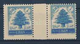 ** 1954 Forgalmi Mi 500 Ivkoezepreszes Par Ketoldali Nyomat / Gutter Pair Printed On Both Sides - Sonstige & Ohne Zuordnung