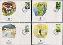 ** 1989 WWF Allatok Sor + Sor 4 FDC-n Mi 967-970 - Other & Unclassified