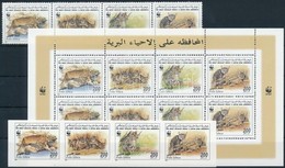 ** 1997 WWF: Afrikai Vadmacska Vagott+vagatlan Negyescsik + Kisiv Mi 2496-2499 - Altri & Non Classificati