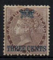 * Straits Settlements 1867 Forgalmi Belyeg Feluelnyomassal Mi 3 - Altri & Non Classificati