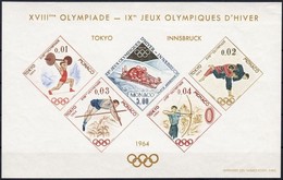 ** 1964 Tokioi Olimpia Kueloennyomat Vagott Blokkformaban Mi 784-788 Imperforate Block - Autres & Non Classés