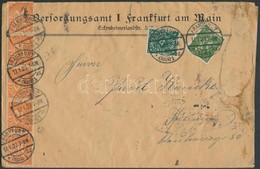 1923 Forgalmi Es Hivatalos Belyegek Vegyes Bermentesitese Levelen / Mixed Franking Of Postage And Official Stamps On Cov - Altri & Non Classificati