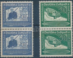 ** 1938 Ferdinand Graf Von Zeppelin Szueletesenek 100. Evforduloja 2 Sor Parokban Mi 669-670 - Other & Unclassified