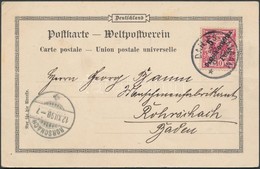 Deutsch Ostafrika 1898 Kepeslap / Postacrd From Dar-es Salam To Switzerland - Autres & Non Classés