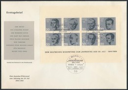 1964 Hitler Elleni Merenylet 20. Evforduloja Blokk Mi 3 FDC - Sonstige & Ohne Zuordnung