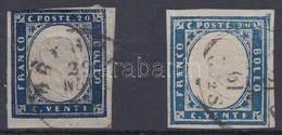 O Szardinia 1855  Forgalmi Mi 12 A+b - Other & Unclassified