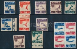 ** 1946 Sport Fogazott Es Vagott Sor + Zaroertek Negyestoembben Mi 1000 - 1006 AB - Other & Unclassified