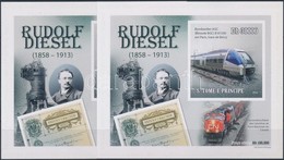 ** 2010 Rudolf Diesel: Dizel Mozdonyok De Luxe Blokksor Mi 4604-4608 - Sonstige & Ohne Zuordnung