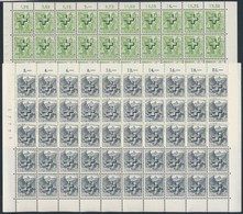 ** 1938 Hivatalos Mi 28-36 50-es Teljes Hajtott Ivekben / Official Mi 28-36 Comlete Folded Sheets Of 50 - Otros & Sin Clasificación