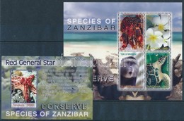 ** 2006 A Zanzibari El?vilaga Vedelme Kisiv Mi 4427-4430 + Blokk Mi 600 - Altri & Non Classificati