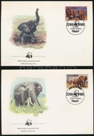 1983 WWF: Afrikai Elefant Sor 4 Db FDC-n Mi 361 A-364 A - Sonstige & Ohne Zuordnung