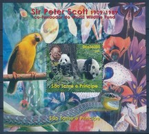 ** Sao Tome Es Principe 2004 Sir Peter Scott, Pandak Blokk - Autres & Non Classés