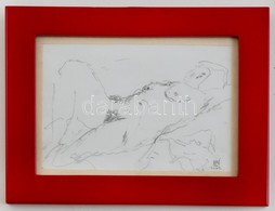 Biro Gabor (1955-): Erotikus Ceruzarajz. Jelzett. Uevegezett Keretben. 12x16 Cm - Altri & Non Classificati