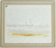 Diosy Jelzessel: Varos, Akvarell, Papir, Uevegezett Fa Keretben, 39*49 Cm - Altri & Non Classificati