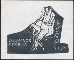 Boerge Elwi Carlson (1917-2001): Ex Erotica Galambos Ferenc. Lino, Papir, Jelzett A Linon, 12x15 Cm - Otros & Sin Clasificación