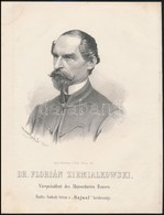 Cca 1867 Marastoni Jozsef: Florian Ziemia?kowski Lengyel Politikus Portreja, Litografia, Papir, 27*21 Cm - Stampe & Incisioni