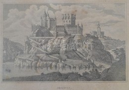 Cca 1800 Segovia Spanyol Varos Rezmetszet? Kepe Uevegezett Keretben / Segovia In Spain. Etching In Glazed Frame 22x17 Cm - Stampe & Incisioni