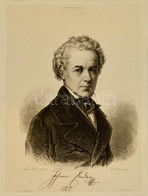 Cca 1852 Franz Stoeber (1795-1858): Eduard Ender Utan: Johann Ender Fest? Portreja, Litografia, Papir, Paszpartuban, 25* - Prints & Engravings