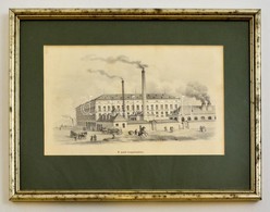 Cca 1880 A Pesti Hengermalom, Litografia, Ujsagillusztracio, Paszpartuban, Uevegezett Fa Keretben, 15*25 Cm - Prints & Engravings