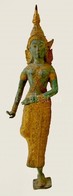 Tancolo Parvati Istenn?, Bronz Szobor, Seruelt, M: 24 Cm - Autres & Non Classés