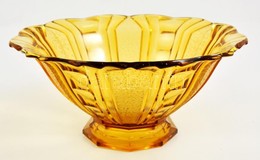 Formaba Oentoett Art Deco Stilusu Tal, Hibatlan, Jelzes Nelkuel, M: 13 Cm, D:29 Cm - Glass & Crystal