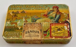 Dimitrino & Co Regi Cigarettas Doboz, Kisse Kopott, 11x7 Cm / Cigarette Box - Autres & Non Classés