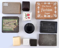 Egy Csomagnyi Vegyes Regi Papir Es Femdoboz / Vintage Paper And Metal Boxes With Advertising - Autres & Non Classés